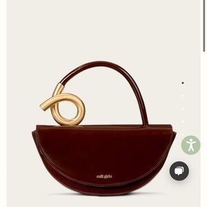 Cult Gaia Espresso Azariah Top Handle Clutch